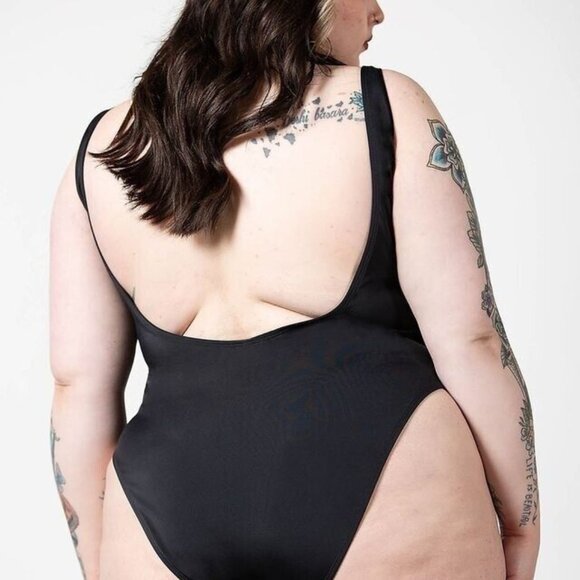 NWT Killstar Beach Beast Devil Baphomet Pentagram Gothic Full Swimsuit XXL - Picture 14 of 14